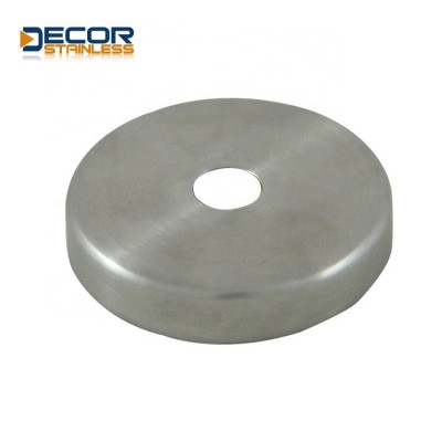 stainless steel handrail round post pipe fittings railing base plate cover