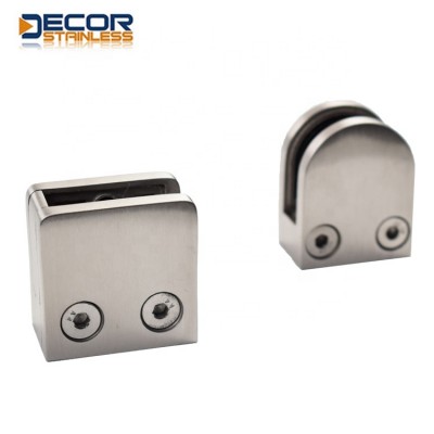 stainless steel 316 D shape glass door clamp holding clip