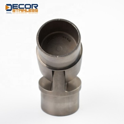 Stair handrail stainless steel adjustable elbow round tube connector